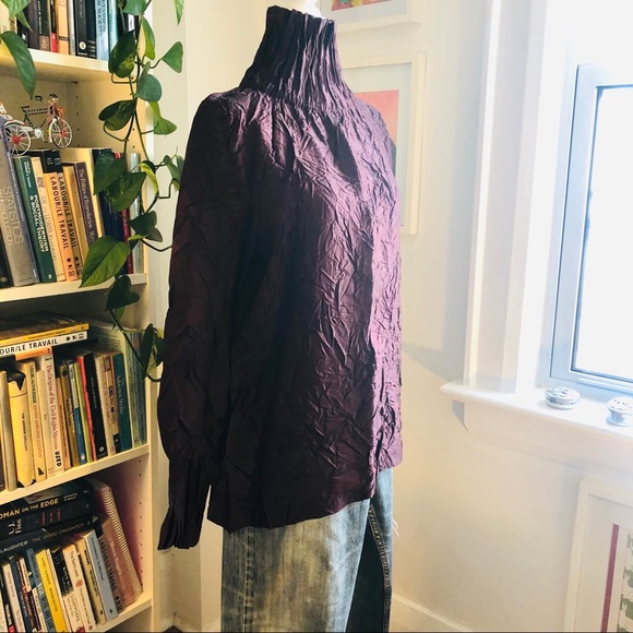 Vintage crinkle top made in Montreal - Picture 3 of 8